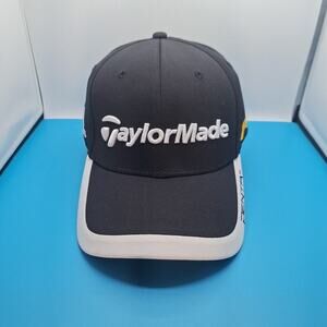 TaylorMade Golf R9 Burner Adidas Flexfit L/XL Hat Cap Black White